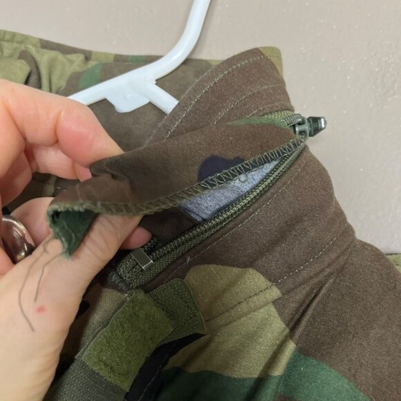 US Army M65 Coat 1986 Cold Weather Woodland BDU Military Surplus Vtg Mens M-Reg - Picture 7 of 10